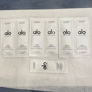 BUNDLE OF 7 ALO SHAMPOO/CONDITIONER/CLEANSER trial sizes!